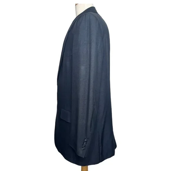Christian Dior Vintage Men's Blazer Single Breast 100% Silk Navy Blue 44" Chest - Picture 5 of 11